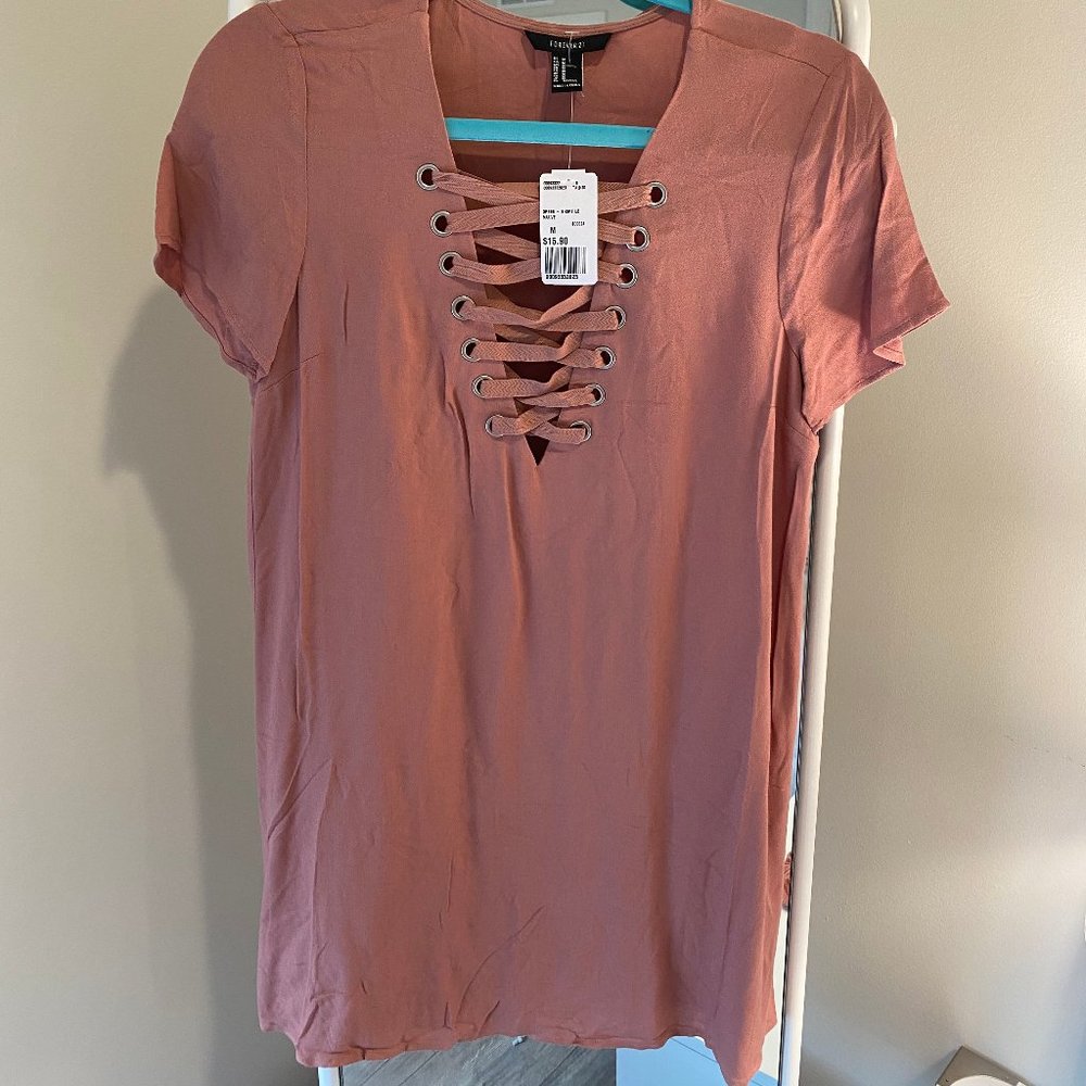 Forever 21 Cross Neck T-Shirt Dress